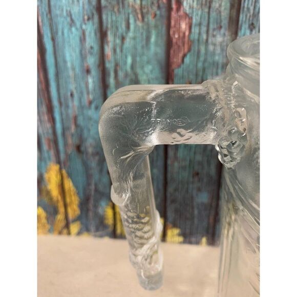 𝅺Vintage French Pressed Glass Clear Pitcher - Picture 4 of 4